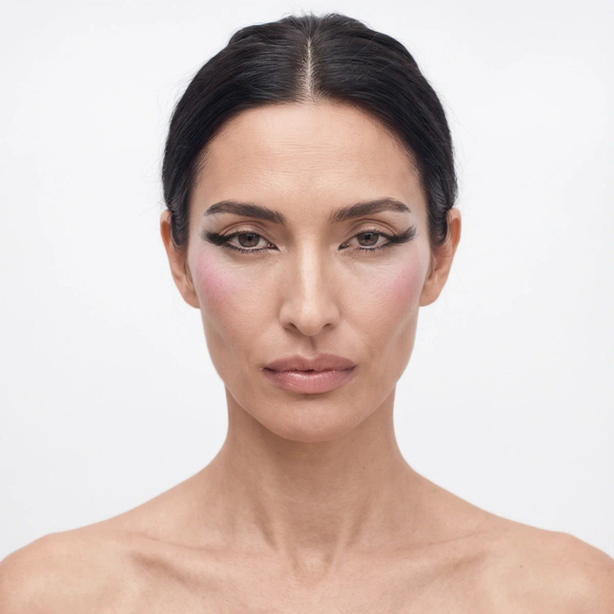 Custom AI fashion model identity generated for a brand, look 01
