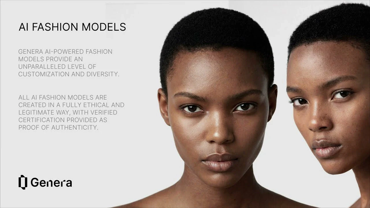 Still from a demonstration of creating fashion content at scale